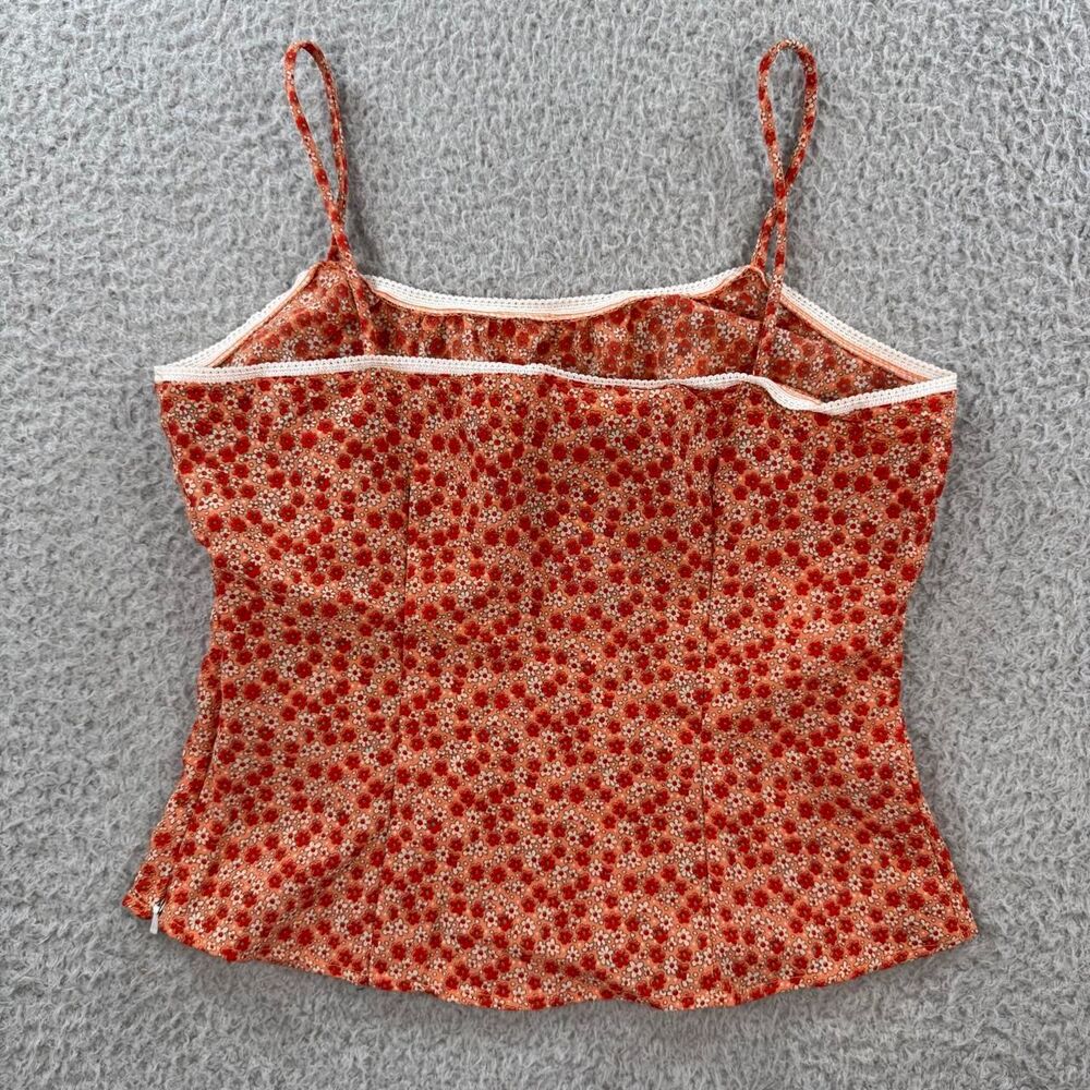 Y2K 579 orange & red milkmaid cami tank top - Picture 5 of 8